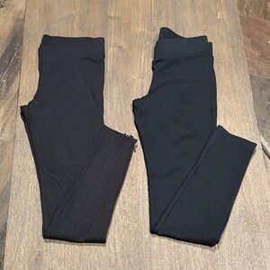 Set of 2 CAbi Black Leggings - Ponte Ankle Zip and Classic Ankle Leggings
